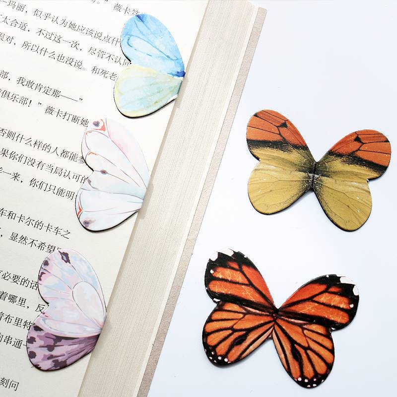 Bookmark Magnetic Clip - 4ชิ้น/แพ็ค Butterfly Magnetic Bookmark สัตว์บุ๊คมาร์คคลิป Kawaii