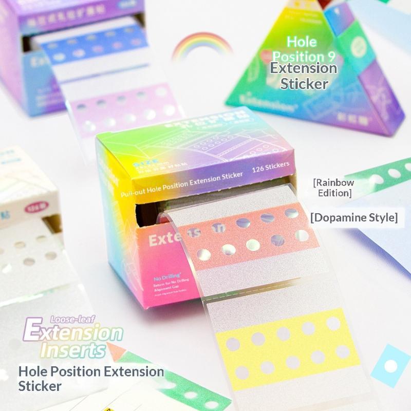Memo Pad Sticky - สติกเกอร์ป้องกันรูเจาะแบบมีกาวในตัว กันน้ำ เหมาะสำหรับสมุดแพลนเนอร์ สมุดสแครปบุ๊ค สมุดบันทึก ใช้ในโรงเรียนและสำนักงาน