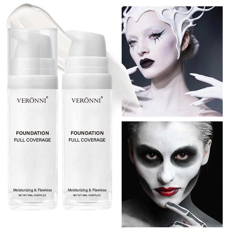 Correction Fluid White - รองพื้นเนื้อเหลวสีขาวบริสุทธิ์สำหรับแต่งหน้าบนเวที COS คอนซีลเลอร์ติดทนนาน ผสมรองพื้นสีขาวบริสุทธิ์ได้ ปรับสีผิวให้สว่างและกระจ่างใส