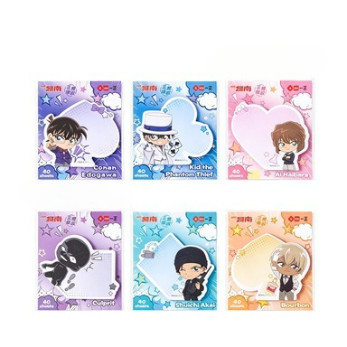 Memo Pad Sticky - โน้ตสติ๊กเกอร์ลายการ์ตูนนักสืบโคนัน น่ารัก เหมาะสำหรับนักเรียน แผ่นโน้ตติดแน่น อุปกรณ์การเรียนน่ารัก ของขวัญต้อนรับเปิดเทอม