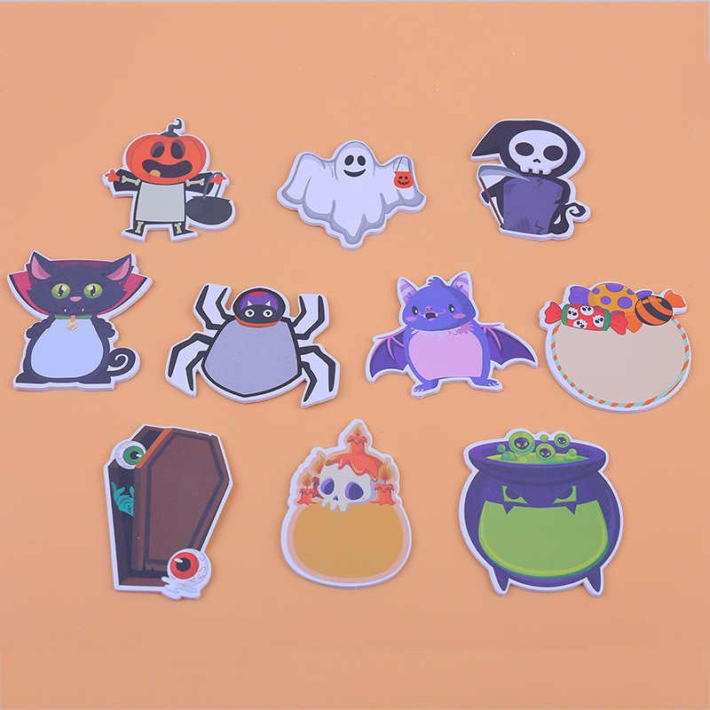 Memo Pad Sticky - 200 หน้าธีมฮาโลวีน Memo Pads ชุด Sticky