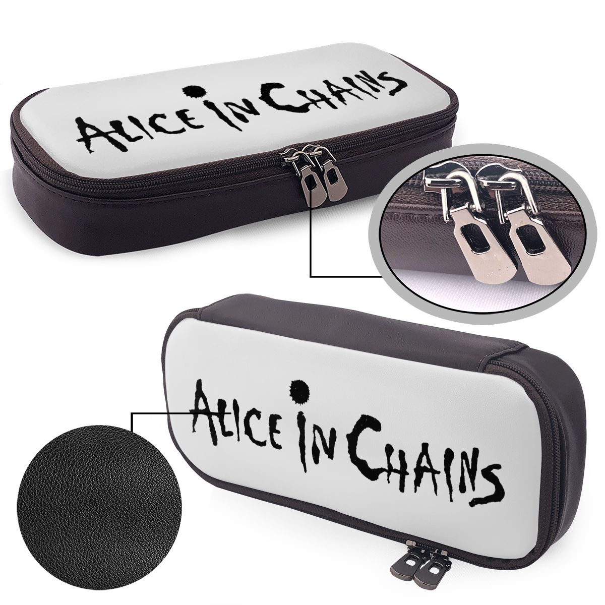 Stationery And Office Supply Chain - กระเป๋าใส่ดินสอหนังลาย Alice In Chains Rooster Dirt