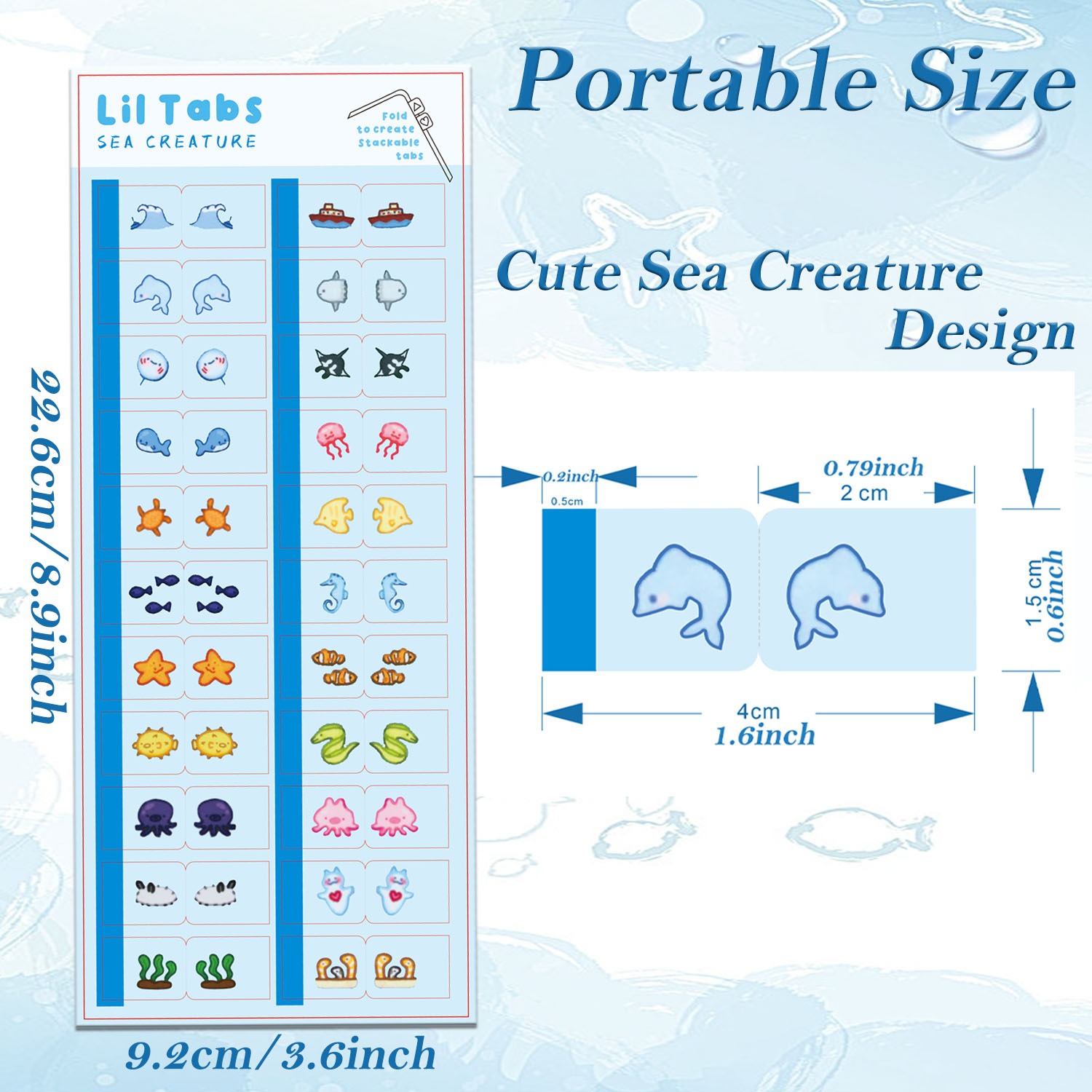 สัตว์ทะเล Lil Tab สติกเกอร์แท็ - Memo Pad Sticky บทวิจารณ์และราคา