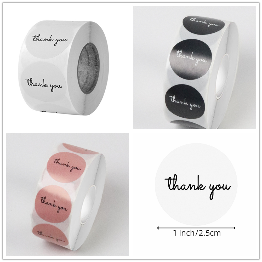 สติกเกอร์ขอบคุณ 500 ชิ้น ม้วน  - Sticker Label Roll บทวิจารณ์และราคา